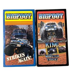 BIGFOOT STRIKES AGAIN VHS & KING OF THE Monster Trucks Ford 1988/89 Set Of 2 VHS